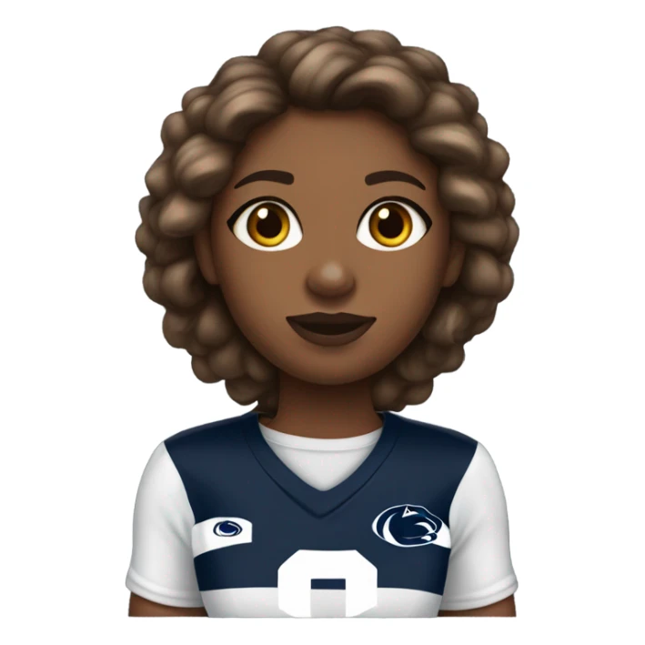 penn state jersey girl brown skin sticker