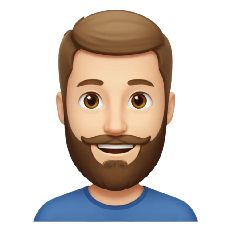 a man with short hair and long beard dont have mustache sticker