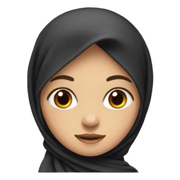 girl with black hair - headscarf sticker