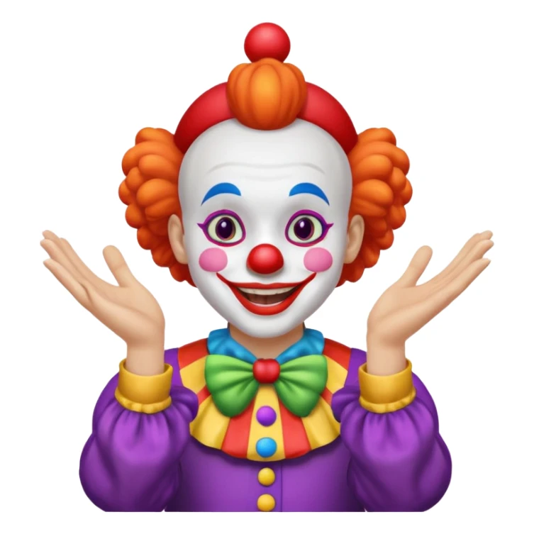 Ein Clown Klatsch jubelnd in die Händen sticker