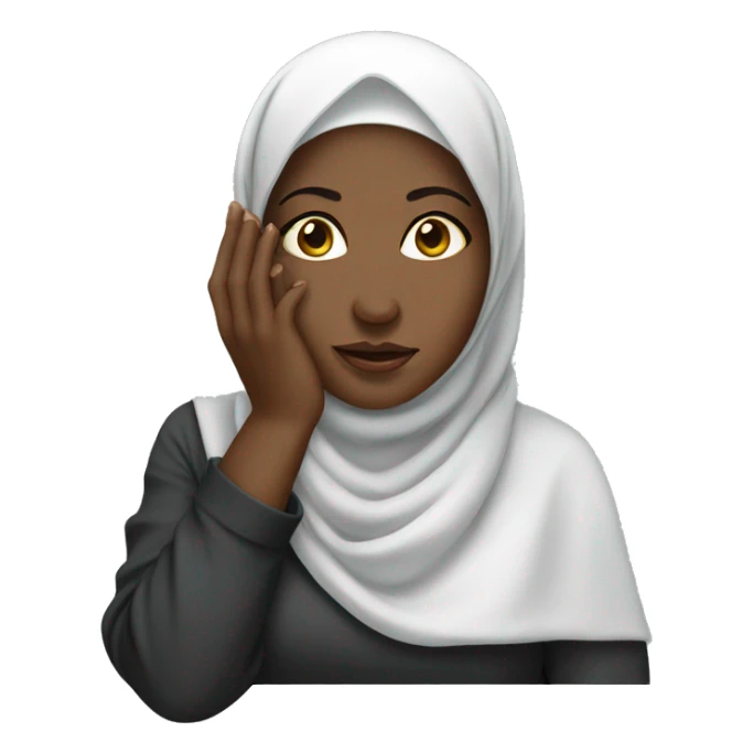 African muslimah face palm sticker