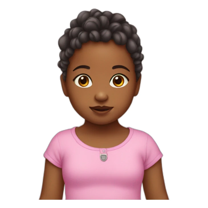 baby girl with locks sticker