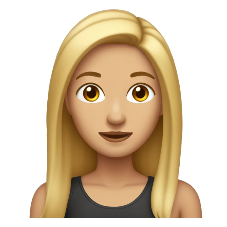 Mujer de cabello rubio oscuro detrás de la oreja  sticker