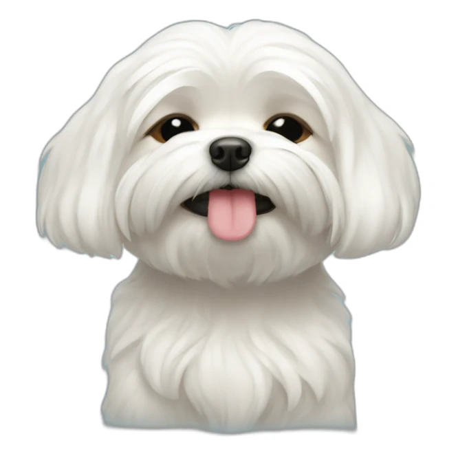 maltese dog closed eyes kissing sticker