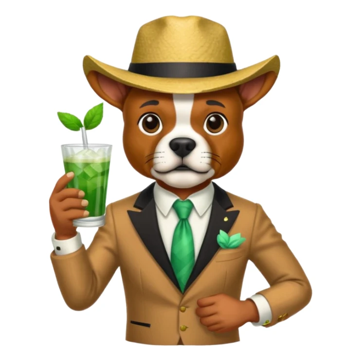 Boxer in Kentucky derby outfit sticker