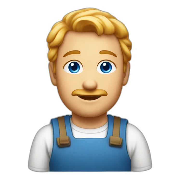 a nordic pizzaiolo with blue eyes sticker