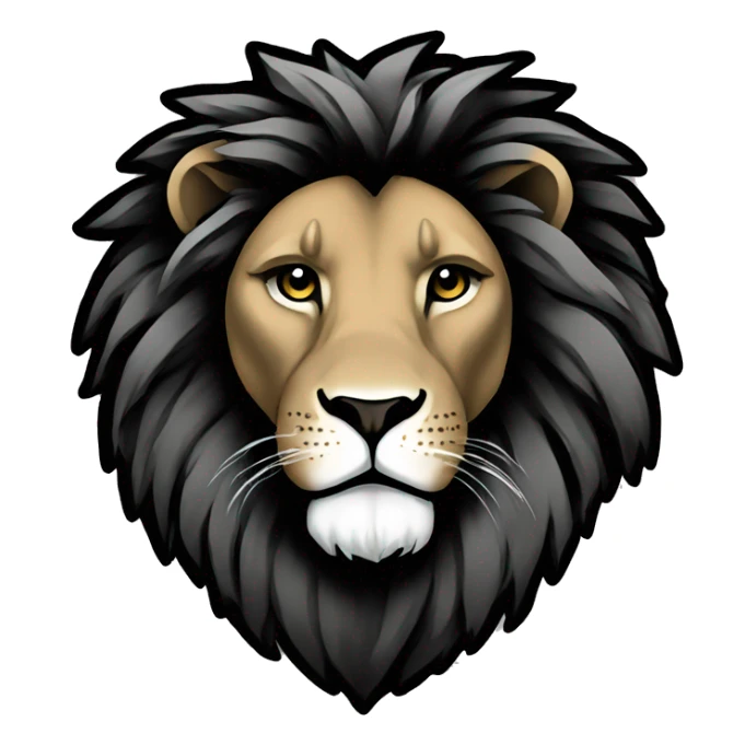 lion head outlines on a field of black sticker