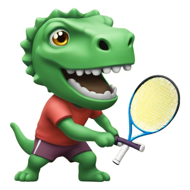 Inosauro che gioca a tennis sticker