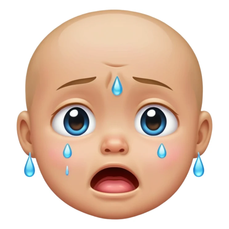 colorful crying baby sticker