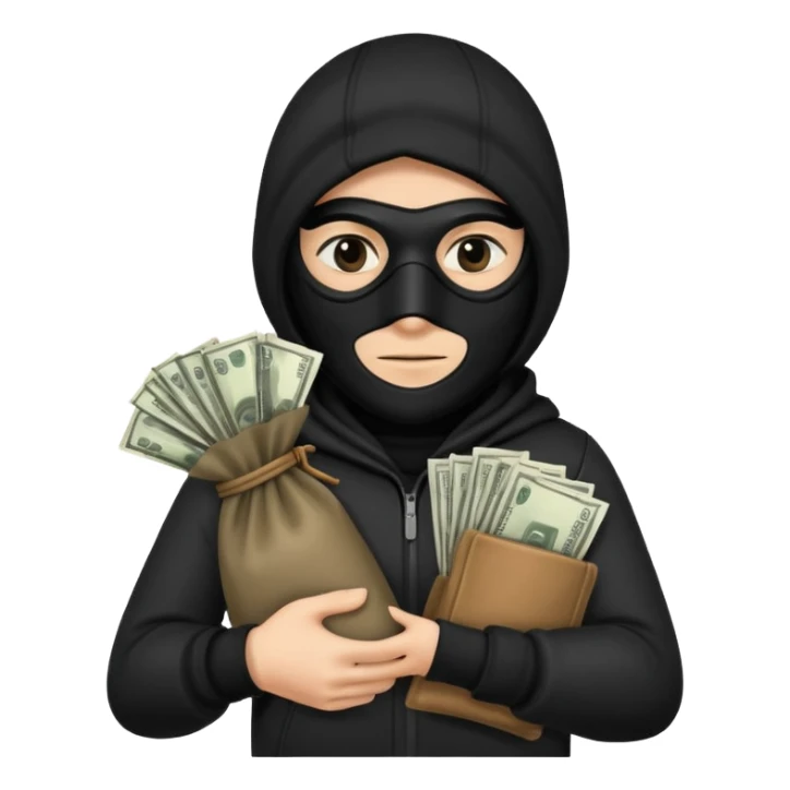 As un emoji de un ladrón  sticker