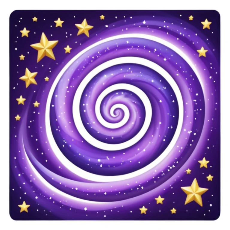 Purple Galaxy emoji with shining stars sticker
