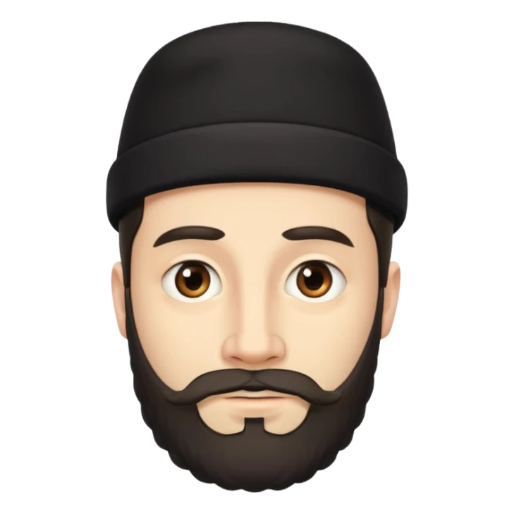 Orthodox Jewish male face sticker