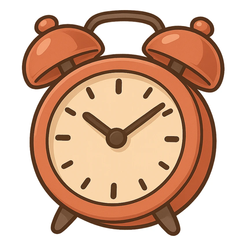 Alarm clock sticker