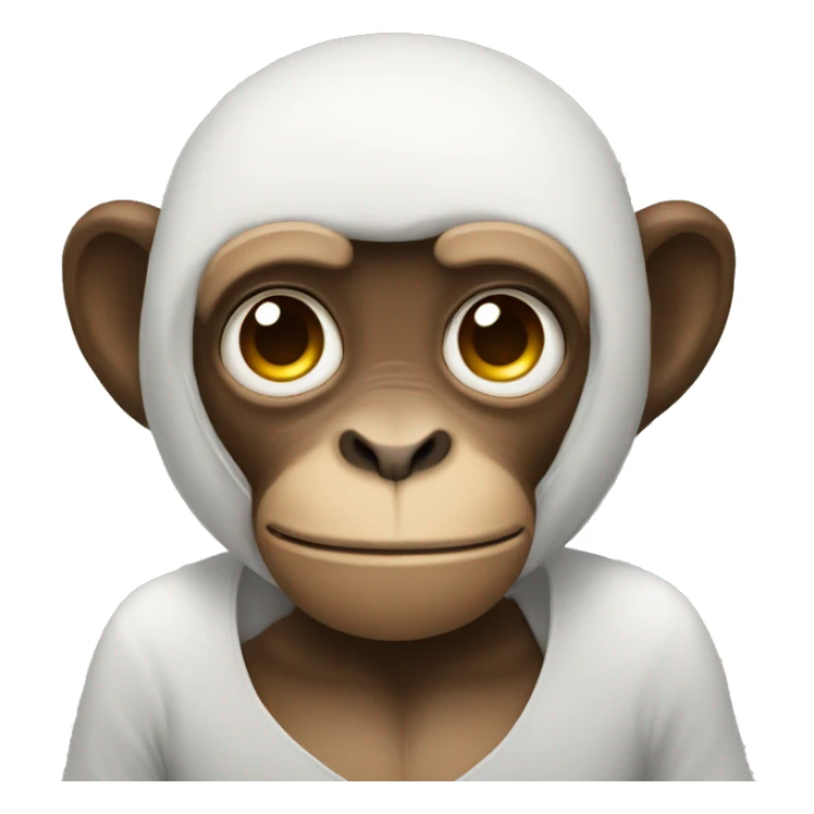 monkey with plus signs instead of rich eyes sticker