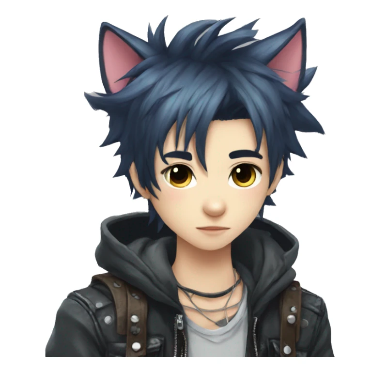 Cute Edgy Attractive Anime Punk Catboy sticker