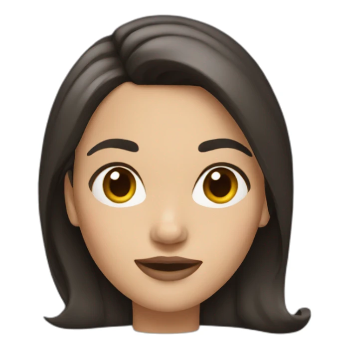 female Memoji with dark hair sticker