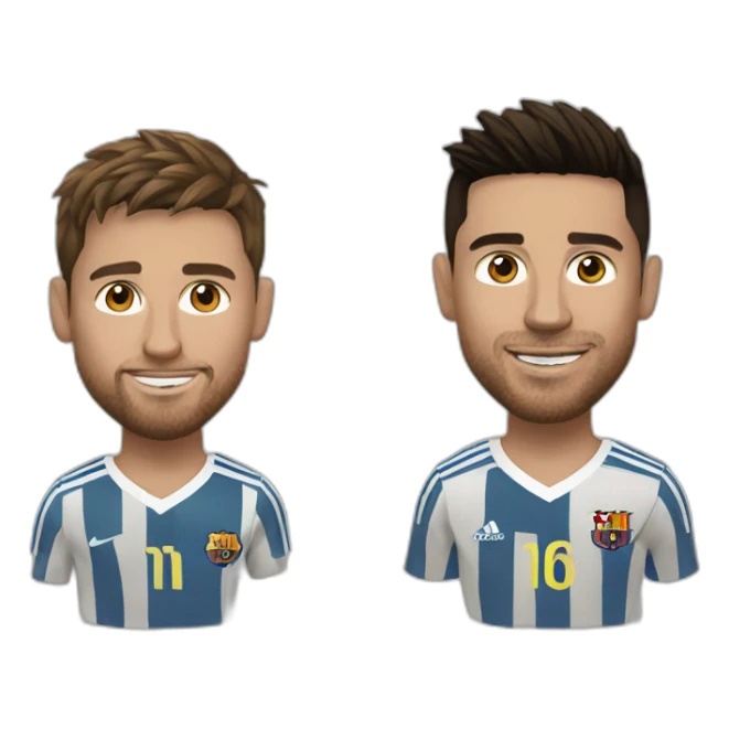 Ronaldo qui frappe messi sticker