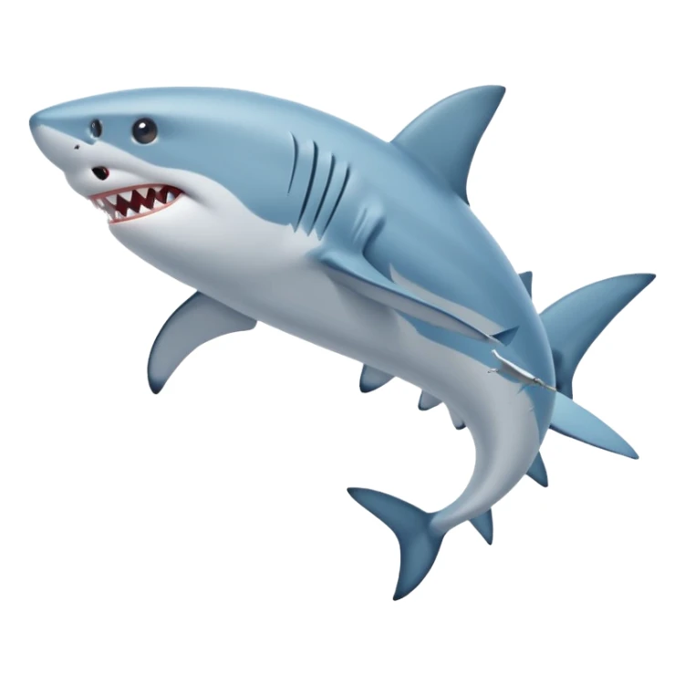 Tiburon con unas patas con unas zapatillas de correr celestes de nike sticker