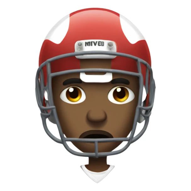 Sad injured football player  sticker