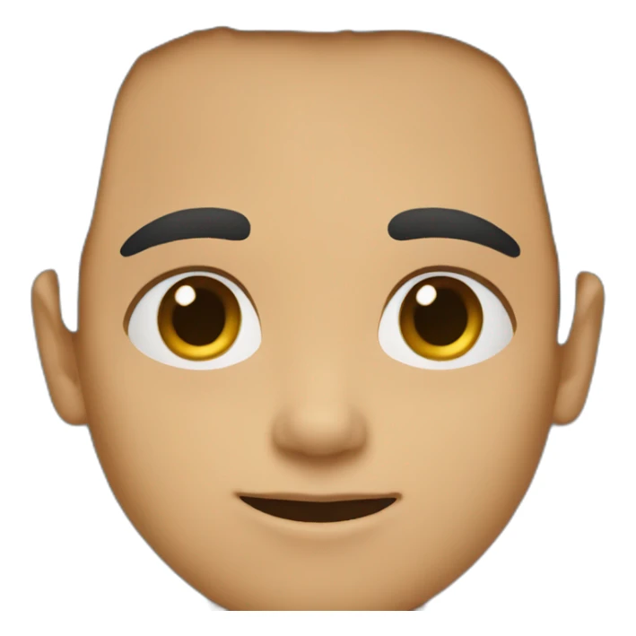 a boy had black hair and brown skin  sticker