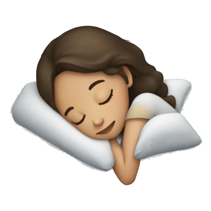 Brunette girl sleeping sticker