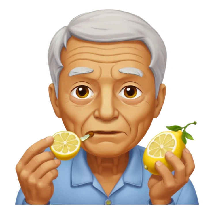 Lemon pickles eating grandfather spicy sticker