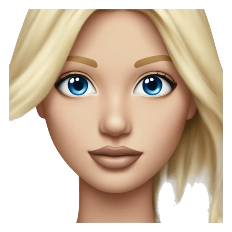 Realistic victoria secret model blonde blue eyes  sticker