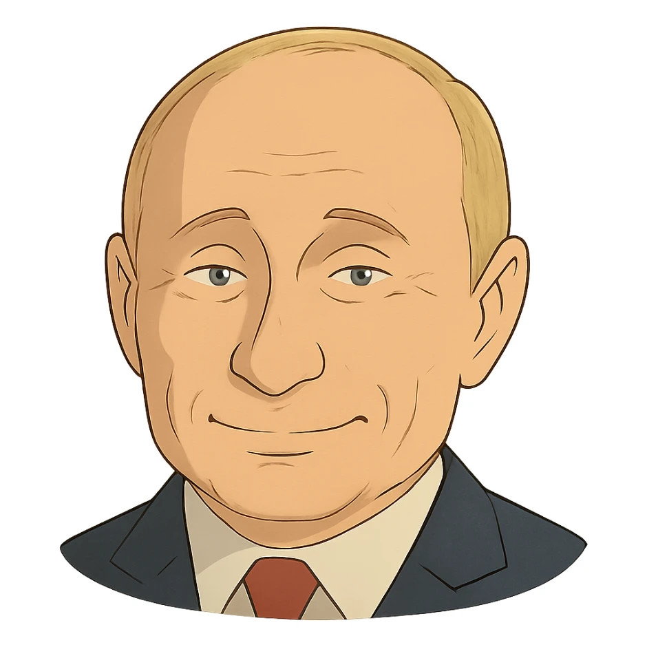 ghibli style emoji of Putin sticker