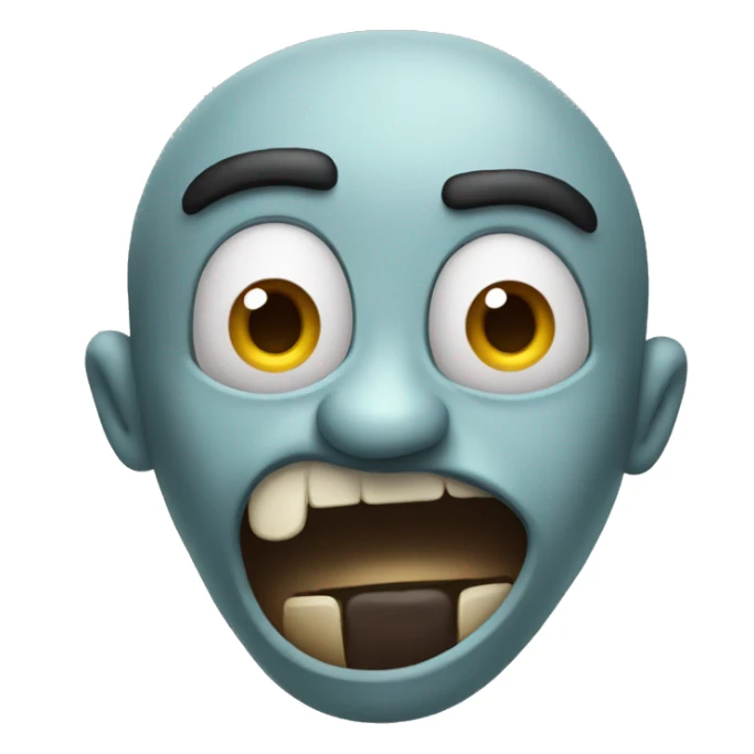 crazy emoji losing its mind because it might be concious sticker