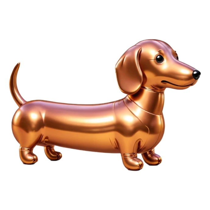 SPAM meat jeff koons style inflatable dachshund shund art sculpture sticker