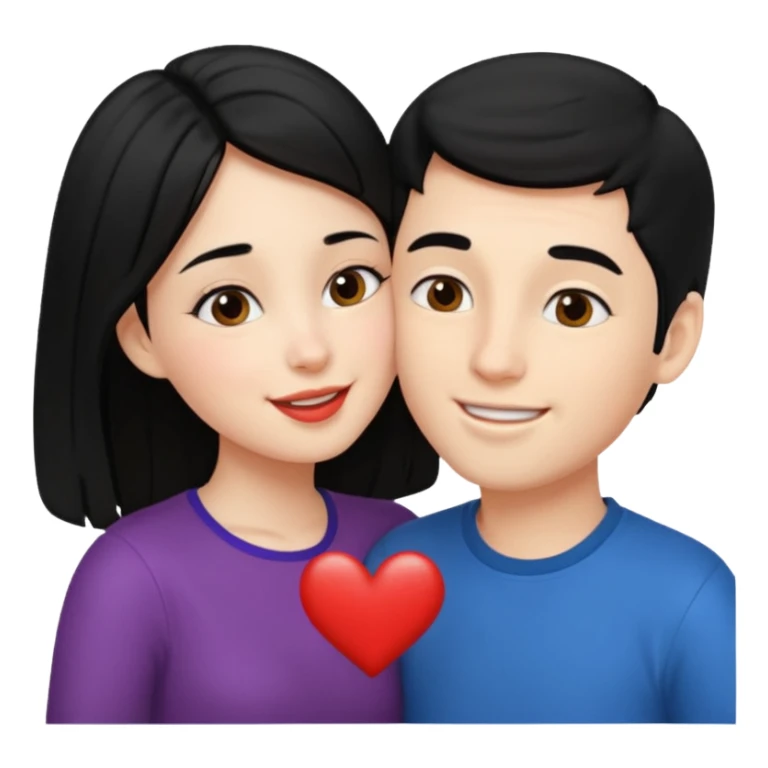 kiss a girl and boy from black hair  sticker