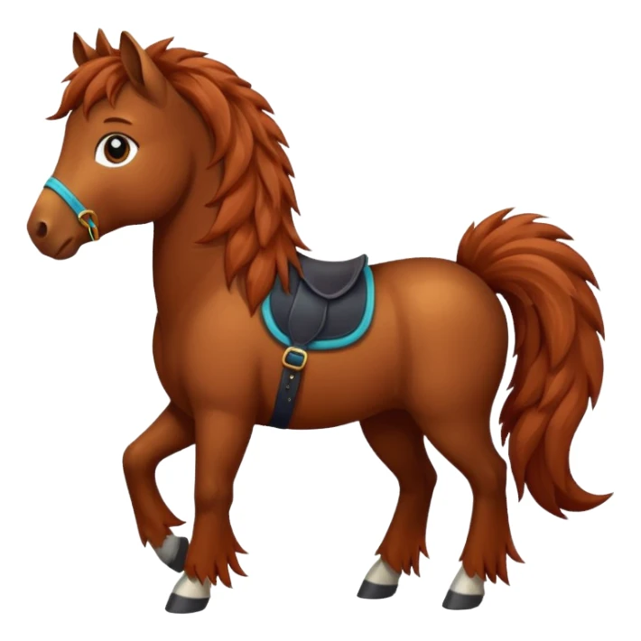 the cartoon horse should be more cartoon sticker