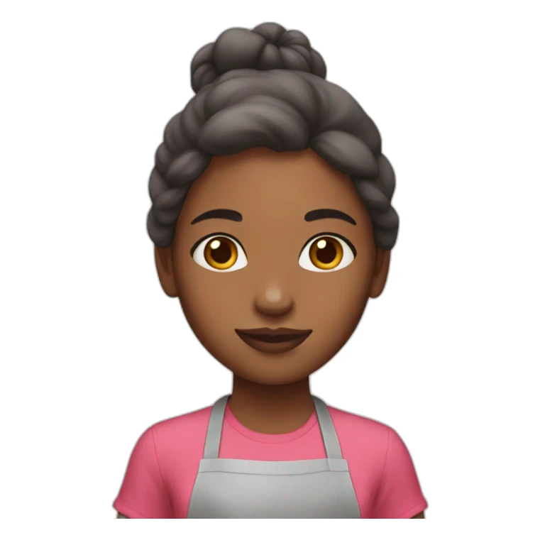 girl cooking light color skin sticker