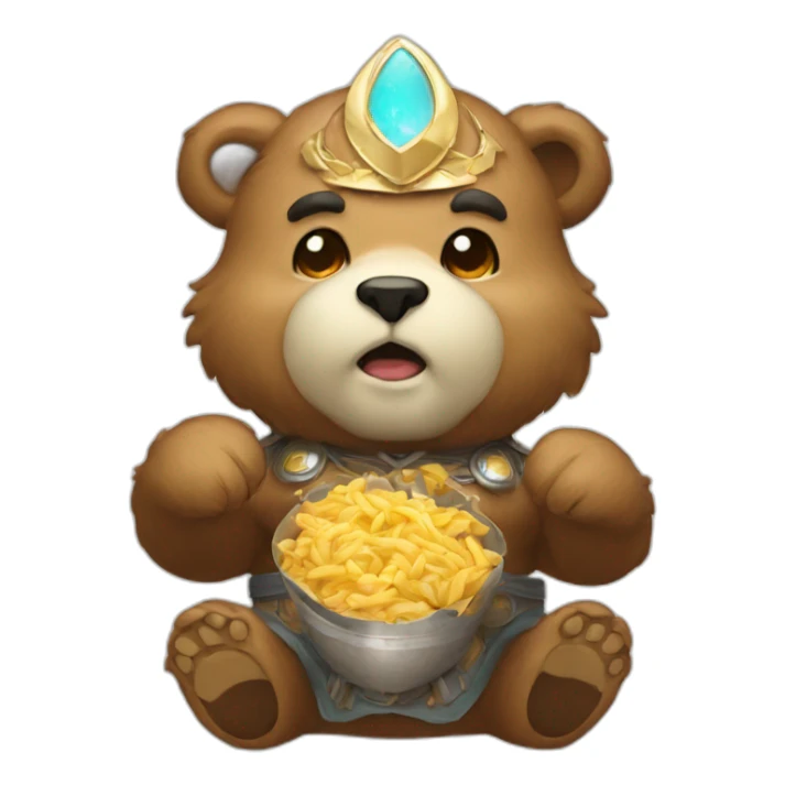 Hungry Heavenly bear of power sticker