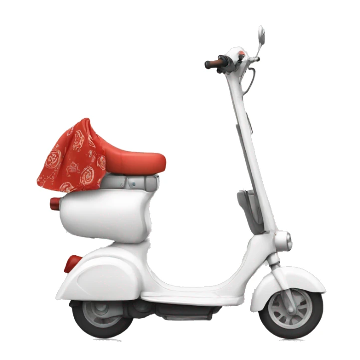 Scooter avec bandana rouge sticker