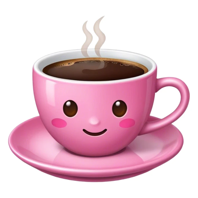Cup of coffee pink sticker