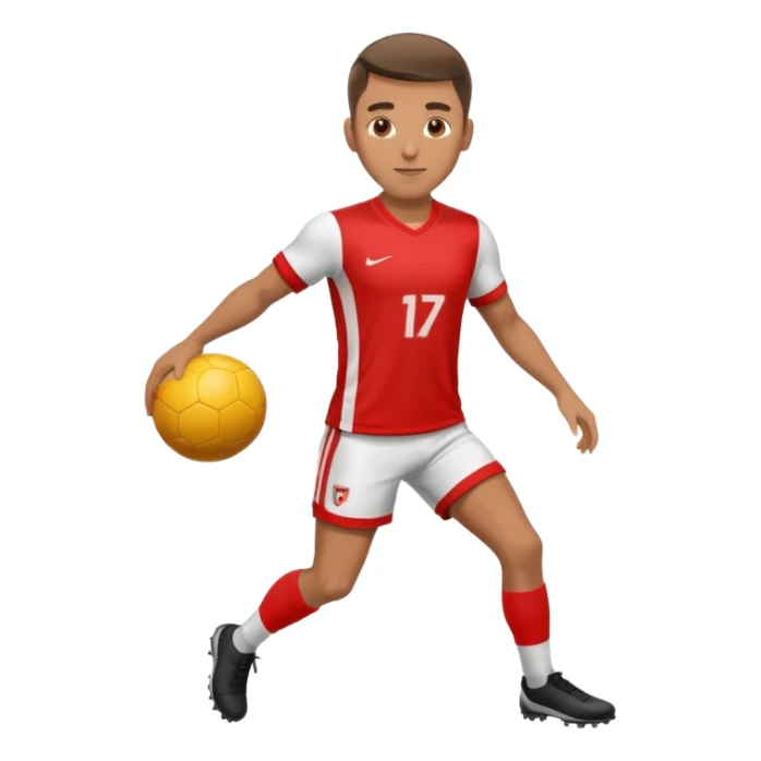 footballer with ball sticker