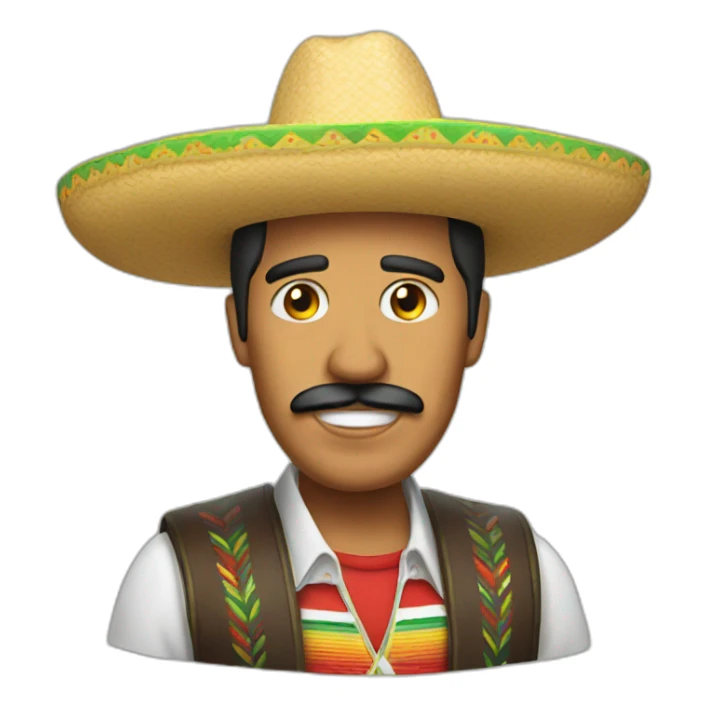 Mexican Donald with sombrero sticker