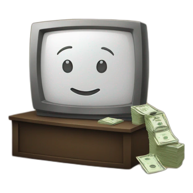 watching ads and making a lot of money rich sticker