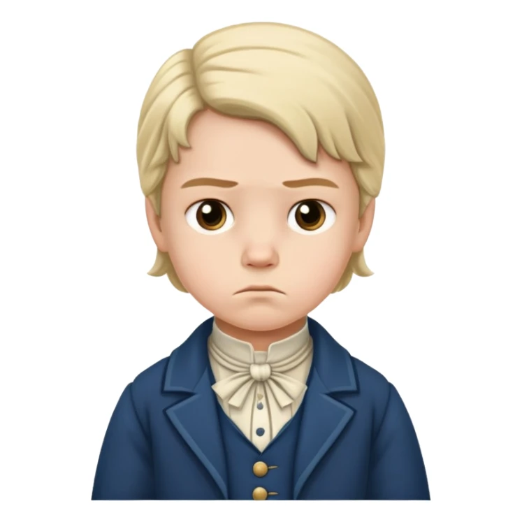 an 1840’s child from the west looking annoyed sticker