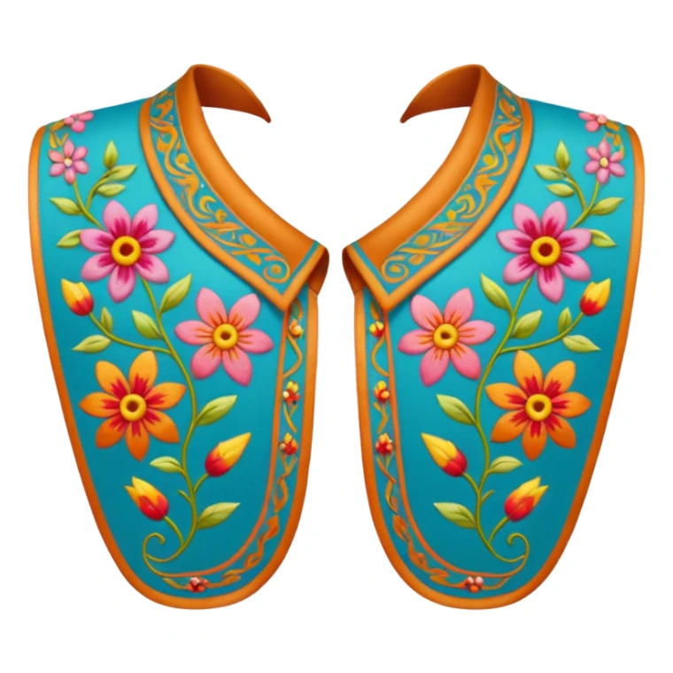 decorative colorful shirt collar sticker