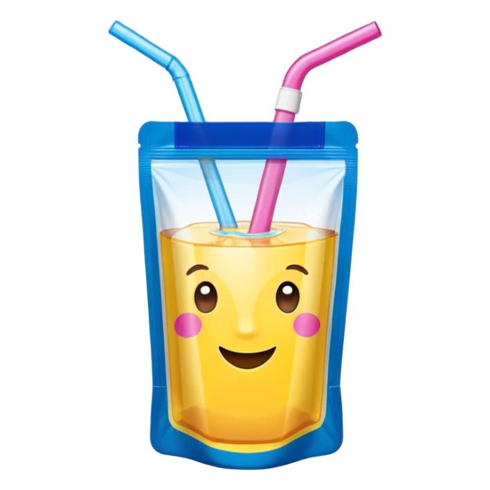 Capri Sun juice pouch with straw, playful and colorful sticker