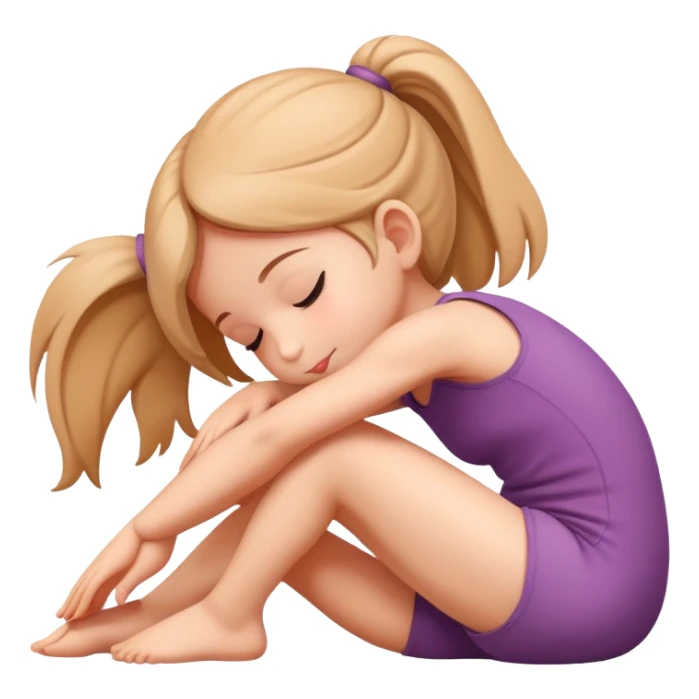 Girl yoga child’s pose sticker