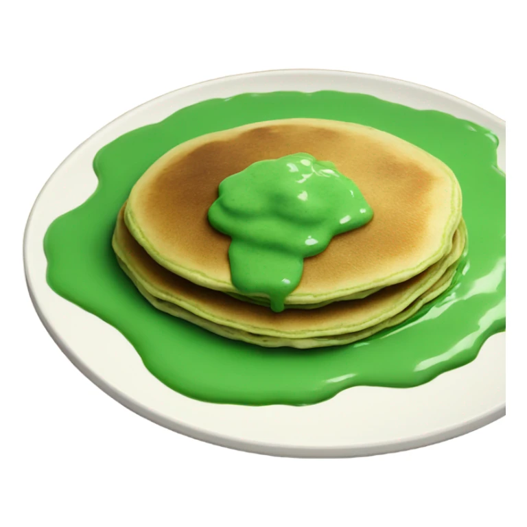 green pancakes on a plate with green sauce sticker