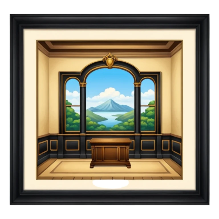 Vintage old antique academia aesthetic scenery interior  sticker