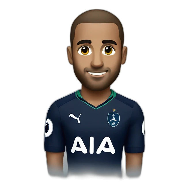 Lucas moura in a green tottenham jersey sticker