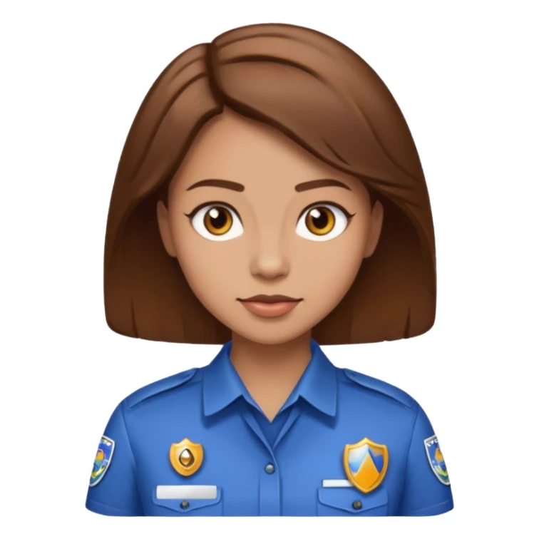 Brown hair brown eyes light skin female journalist sticker