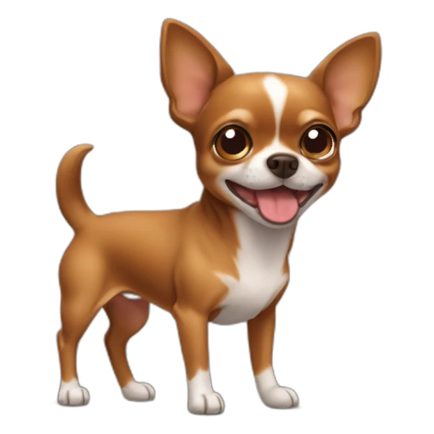 Brown chihuahua dog pooping sticker