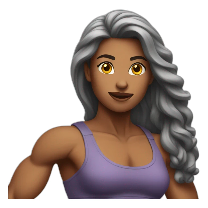 muscular woman sticker