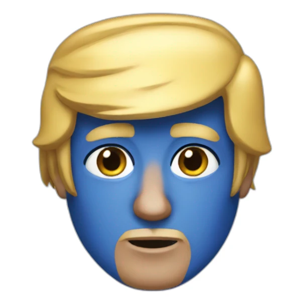 donald trump blue skin sticker